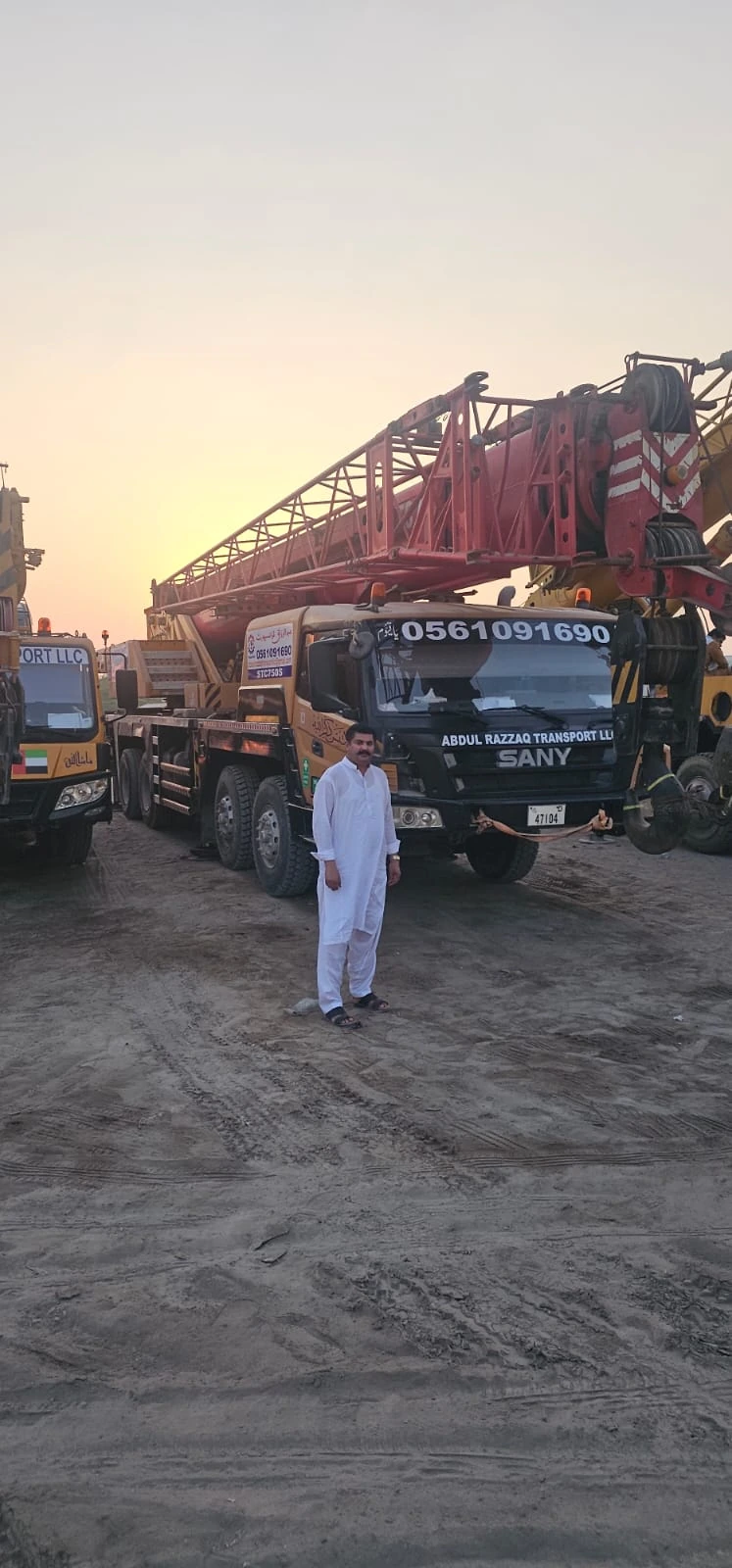 Mobile crane equipment photographed by Abdul Razzaq Transport