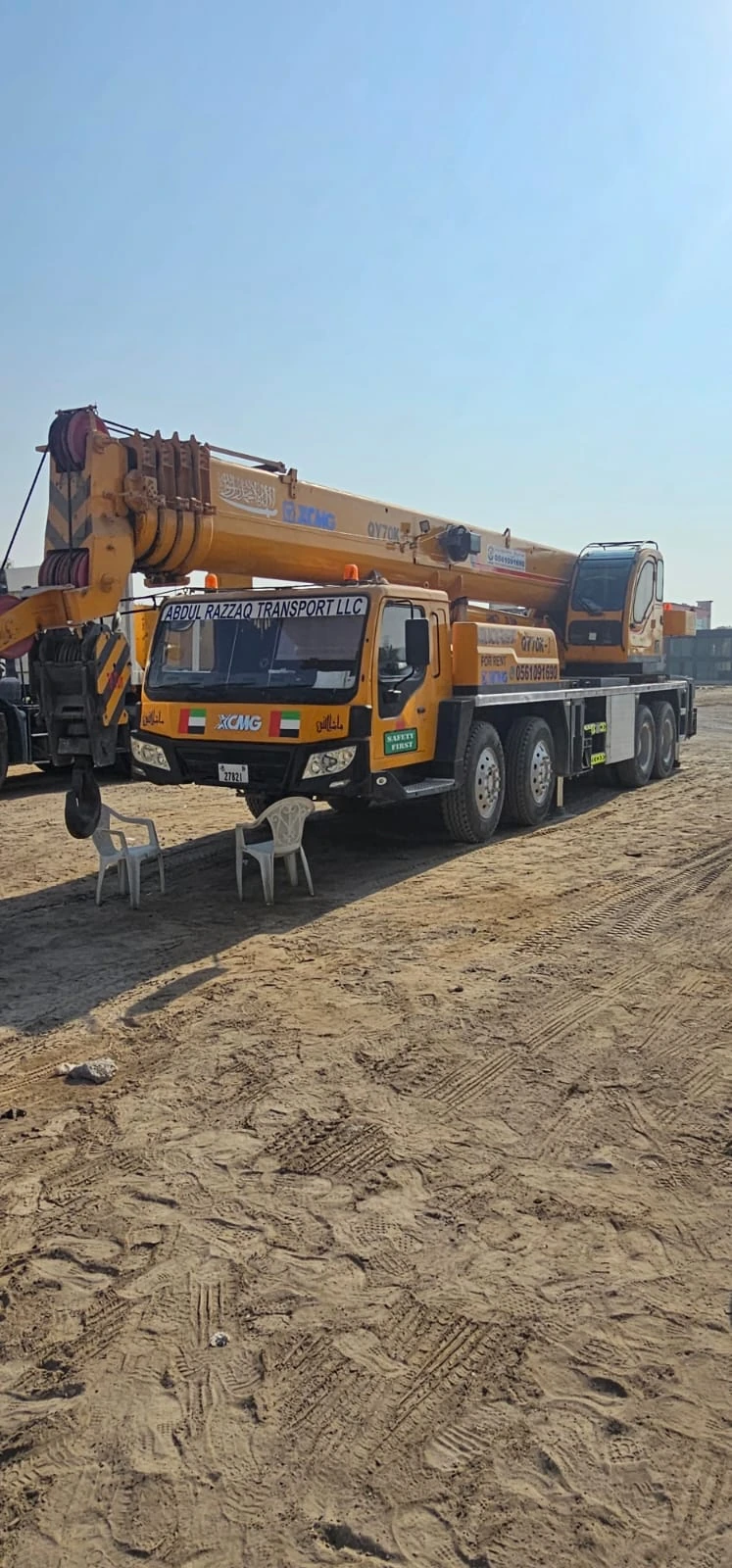 Mobile crane equipment photographed by Abdul Razzaq Transport